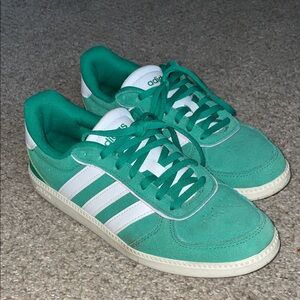 Adidas Teal and White Classic Sneakers